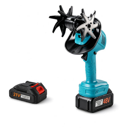 📢📢40% RABATT !!⏰Akku-betriebener handgeführter Mini-Bodenhacke und Kultivator mit 21V Lithium-Akku, tragbarer Bodenlockerer und Unkrautentferner für Haus und Garten