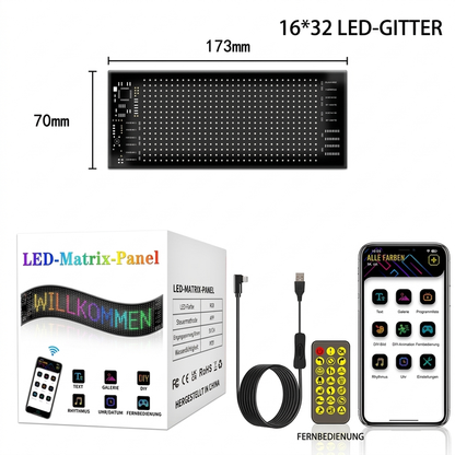 📢📢40% RABATT !!⏰Vielseitig einsetzbare, flexible LED-Anzeige, programmierbarer Lauftext & Animationsdisplay mit App-Steuerung