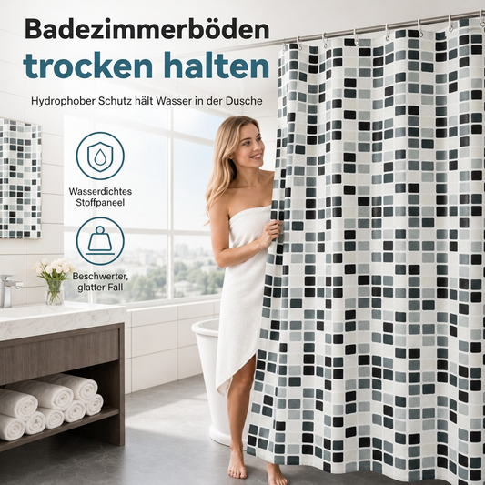 📢📢JETZT 50 % RABATT!! ⏰Wasserdichter und schimmelresistenter Stoff-Duschvorhang für das Badezimmer zur Trennung von Trocken- und Nassbereich