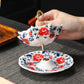 ✨ JETZT 50 % RABATT! !✨Keramik-Teesieb-Set in Schirmform mit Untertasse