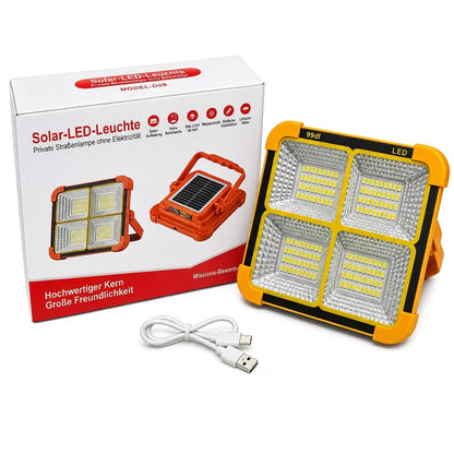 📢📢40% RABATT !!⏰Solarbetriebenes, tragbares Notlicht und Outdoor-Camping-Strahler mit USB-Ladefunktion für Mobiltelefone