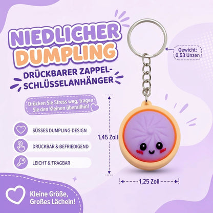 ✨ JETZT 50 % RABATT! !✨Reizender Anti-Stress-Spielzeug-Schlüsselanhänger in Knödelform – beleuchtet (reagiert auf Berührung)