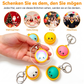 ✨ JETZT 50 % RABATT! !✨Reizender Anti-Stress-Spielzeug-Schlüsselanhänger in Knödelform – beleuchtet (reagiert auf Berührung)