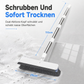 📢📢 JETZT 50 % RABATT!! ⏰Bodenbürste mit langem Stiel, harten Borsten und Gummiwischer, 2-in-1 Haushalts-Badezimmer-Reinigungsgerät mit eingebautem Seifenspender und abnehmbarem Kopf