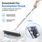 📢📢 JETZT 50 % RABATT!! ⏰Bodenbürste mit langem Stiel, harten Borsten und Gummiwischer, 2-in-1 Haushalts-Badezimmer-Reinigungsgerät mit eingebautem Seifenspender und abnehmbarem Kopf