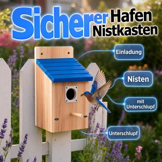 📢📢JETZT 50 % RABATT!! ⏰Wetterbeständiges Vogelhaus aus Holz für den Außenbereich