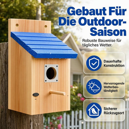 📢📢JETZT 50 % RABATT!! ⏰Wetterbeständiges Vogelhaus aus Holz für den Außenbereich
