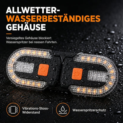 📢📢50% RABATT !!⏰USB wiederaufladbares Fahrrad-Blinkschlusslicht mit kabelloser Fernbedienung, abnehmbares Fahrrad-Warnlicht für nächtliches Fahren