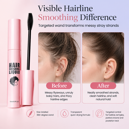 🥳1 Kaufen, 1 gratis！🥳Hair Finishing Stick gegen fliegende Haare & Babyhaare – Transparentes Fixiergel mit Styling-Bürste, nicht fettend & langanhaltend