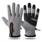📢📢50% OFF !! ⏰Winter wasserdichte winddichte, gefütterte Outdoor-Sporthandschuhe mit Reißverschluss für Radfahren, Wandern und Skifahren