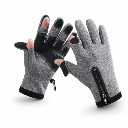 📢📢50% OFF !! ⏰Winter wasserdichte winddichte, gefütterte Outdoor-Sporthandschuhe mit Reißverschluss für Radfahren, Wandern und Skifahren