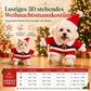 Weihnachtliches Haustierkostüm für Hunde und Katzen – herbstlich-winterliche Festtagsoutfits mit Weihnachtsmann-Anzügen und Schneeflocken-Umhängen
