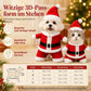Weihnachtliches Haustierkostüm für Hunde und Katzen – herbstlich-winterliche Festtagsoutfits mit Weihnachtsmann-Anzügen und Schneeflocken-Umhängen