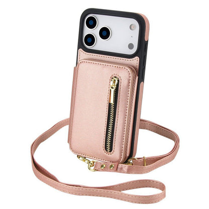 ⏳50% RABATT! 📱 Faltbare Wallet-Handyhülle mit Umhängeband – PU-Leder, Kartenfächer & Standfunktion