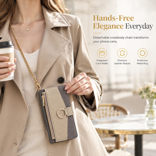 ✨ 50% RABATT! 📱 PU-Leder Flip-Hülle mit Kartenfächern, Standfunktion & Trageband – praktische Handyhülle