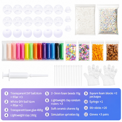 ✨ JETZT 50 % RABATT ✨DIY-Knetball-Bastelset – Squishy-Bälle selbst gestalten-Gcom