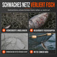 📢📢50% RABATT !!⏰Schwimmendes klappbares Fischkorb mit Schwimmkugeln, beschichtetes hakenfestes Fischfangnetz-Tasche für Meeresangeln