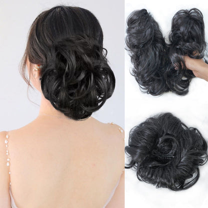 Unordentlicher Seitenkamm Clip In Bun Haar Accessoire
