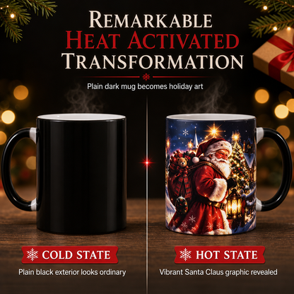 🎅 50% RABATT! 🎁 Weihnachtsmann-Tasse mit Thermo-Farbwechseleffekt – Farbe ändert sich bei heißem Getränk