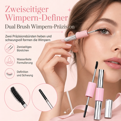 ✨ JETZT 50 % RABATT ✨Doppelseitiger wasserdichter Wimpernprimer für verlängerndes, kräuselndes und volumisierendes, verschmierfestes natürliches Augen-Make-up