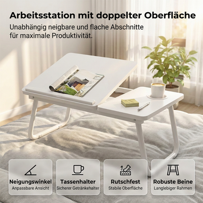 🔥50 % RABATT – Nicht verpassen!🔥Faltbarer Laptop-Tisch mit Getränkehalter