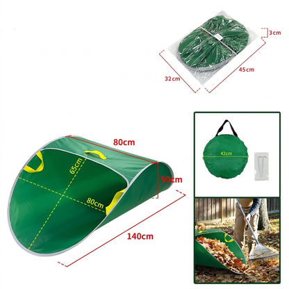 📢📢JETZT 50 % RABATT⏰Tragbarer Pop-up-Laubsammler und wiederverwendbarer Gartenabfallsack