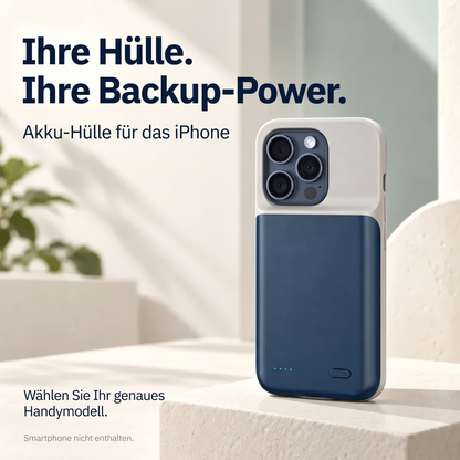 📢📢JETZT 50 % RABATT⏰Akku-Schutzhülle für iPhone, 6800–7000 mAh Ladehülle mit LED-Ladeanzeige, weicher TPU-passgenauer Sitz