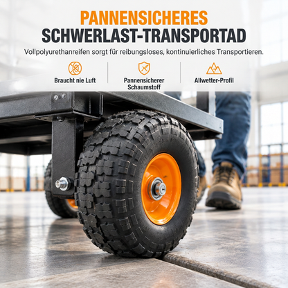 📢📢50% RABATT !!⏰350-4 Vollpolyurethan-Schaumstoffrad, 1 Stück Ersatzreifen für Sackkarren, Gartenkarren und Lagerhubwagen