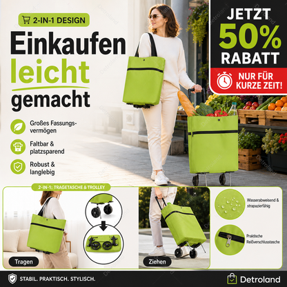 🔥HEISSER VERKAUF 50% RABATT🔥 Faltbare 2-in-1-Einkaufstasche